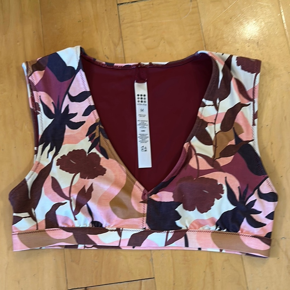 Title nine Red Sleeveless Crop Tank Top